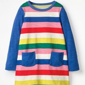 Mini Boden Rainbow Striped Dress